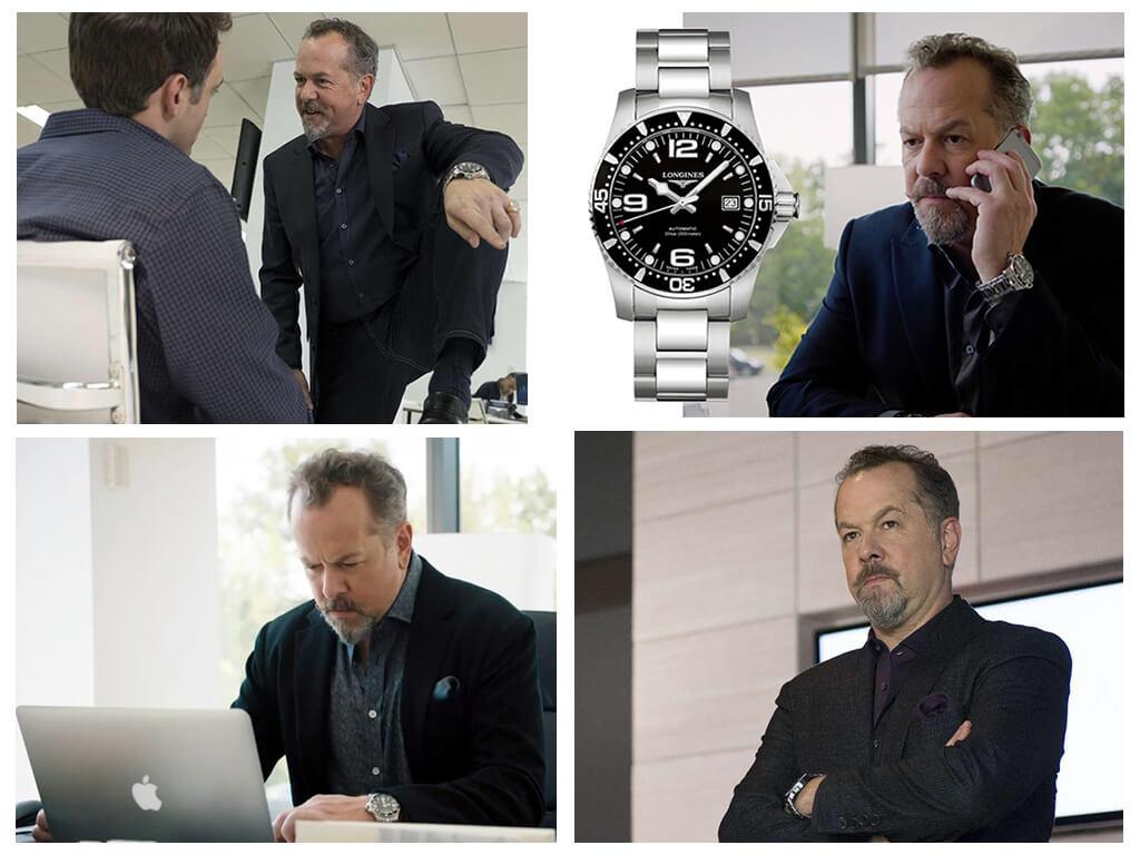 Миллиарды (2016-2018): дайверские часы Майка Вагнера (Дэвида Костабайла) Longines HydroСonquest на трехрядном стальном браслете