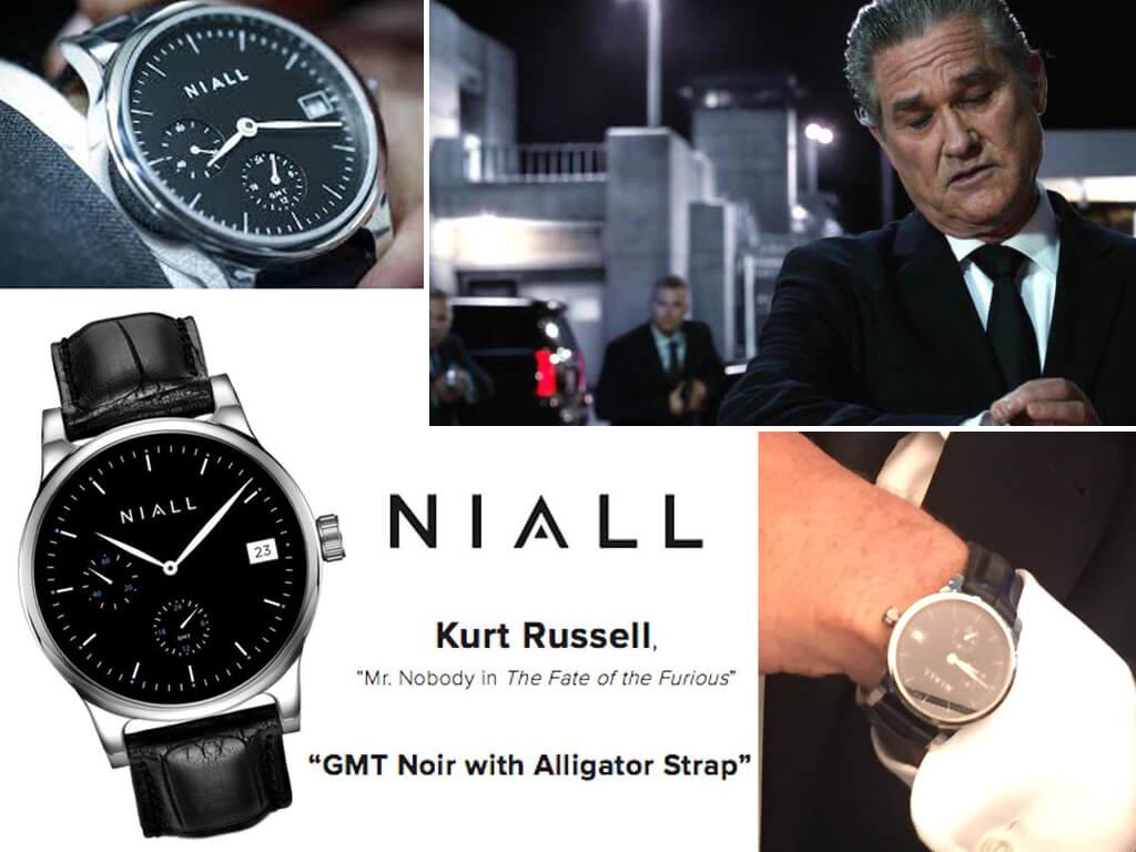 Курт Рассел и его часы Niall GMT Noir из фильма «Форсаж 8»