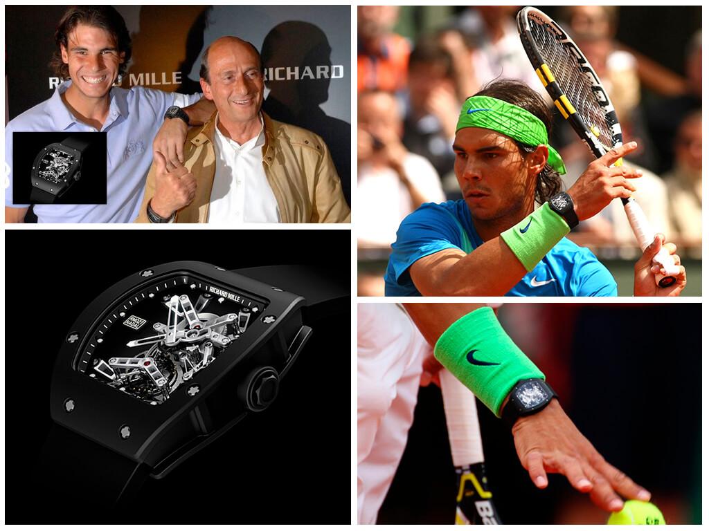 Часы Рафаэля Надаля - именной сверхлегкий турбийон Richard Mille RM027 Nadal, стоимостью более полумиллиона долларов