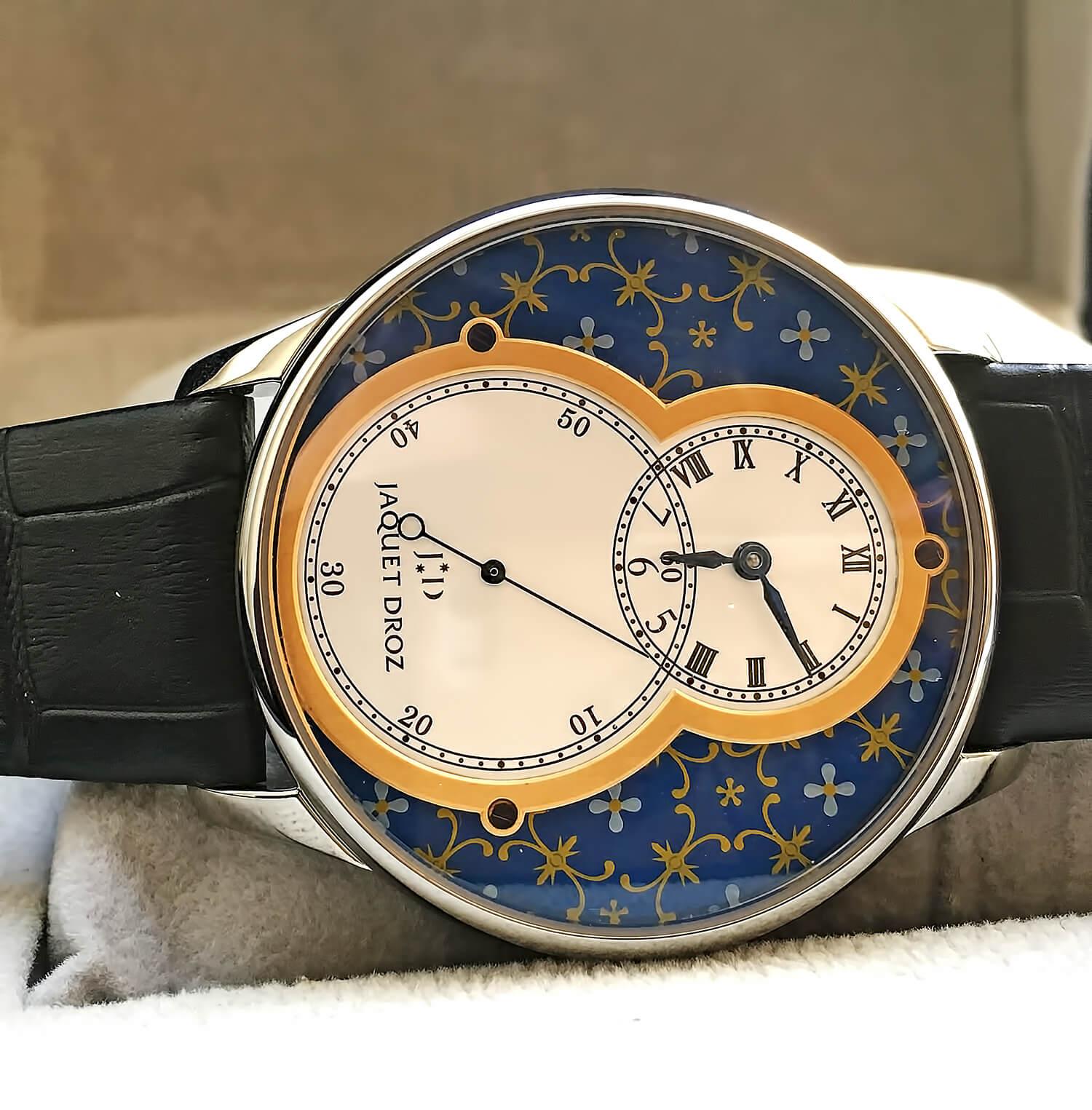 Реплика швейцарских мужских часов Jaquet Droz Grande Seconde Paillonné Enamel