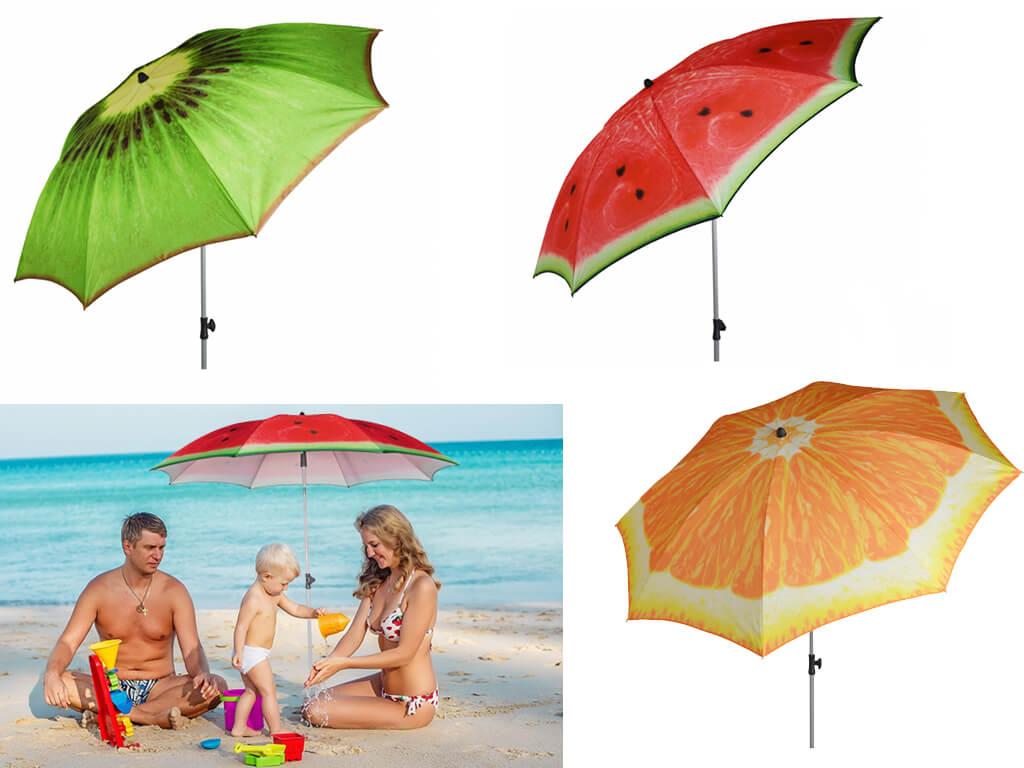 Выбирая пляжный зонт, следует обратить внимание на возможность регулировки наклона, диаметр и материал купола