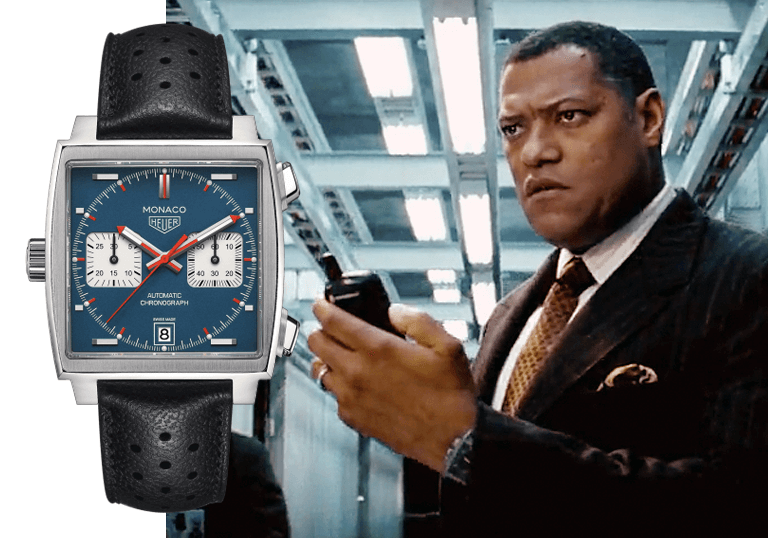 “Миссия: невыполнима 3” (2006): наручные часы Лоуренса Фишборна (Теодора Брассела) TAG Heuer Monaco