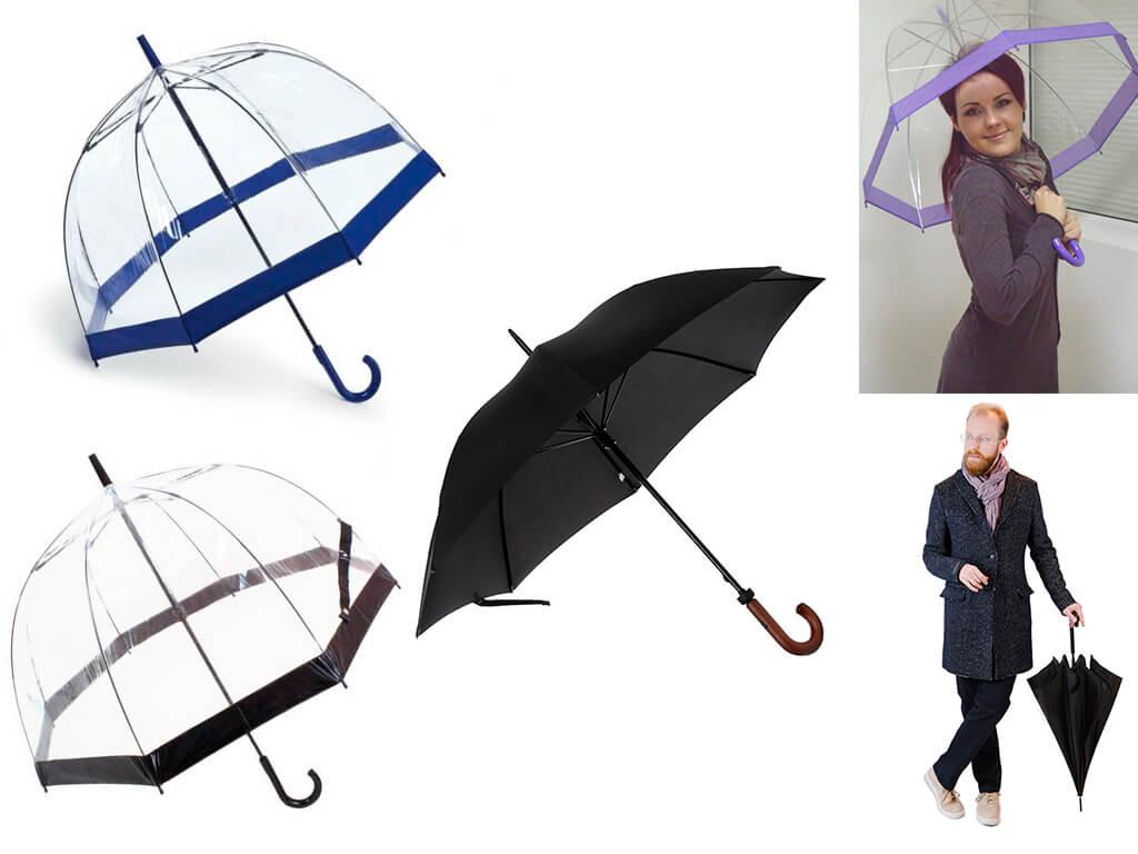 Зонт-трость не только спасает от дождя, но и привносит в облик истинно английскую элегантность