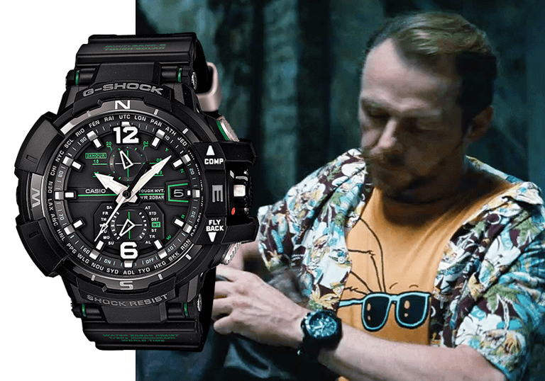 “Миссия невыполнима: Племя изгоев” (2015): наручные часы Саймона Пегга (Бенджи Данна) Casio G-Shock GWA-1100-1A3 G-Aviation