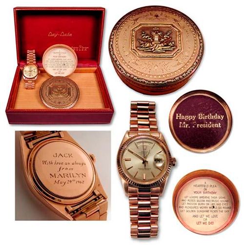 Подаренные Джону Кеннеди наручные часы Rolex Day-Date