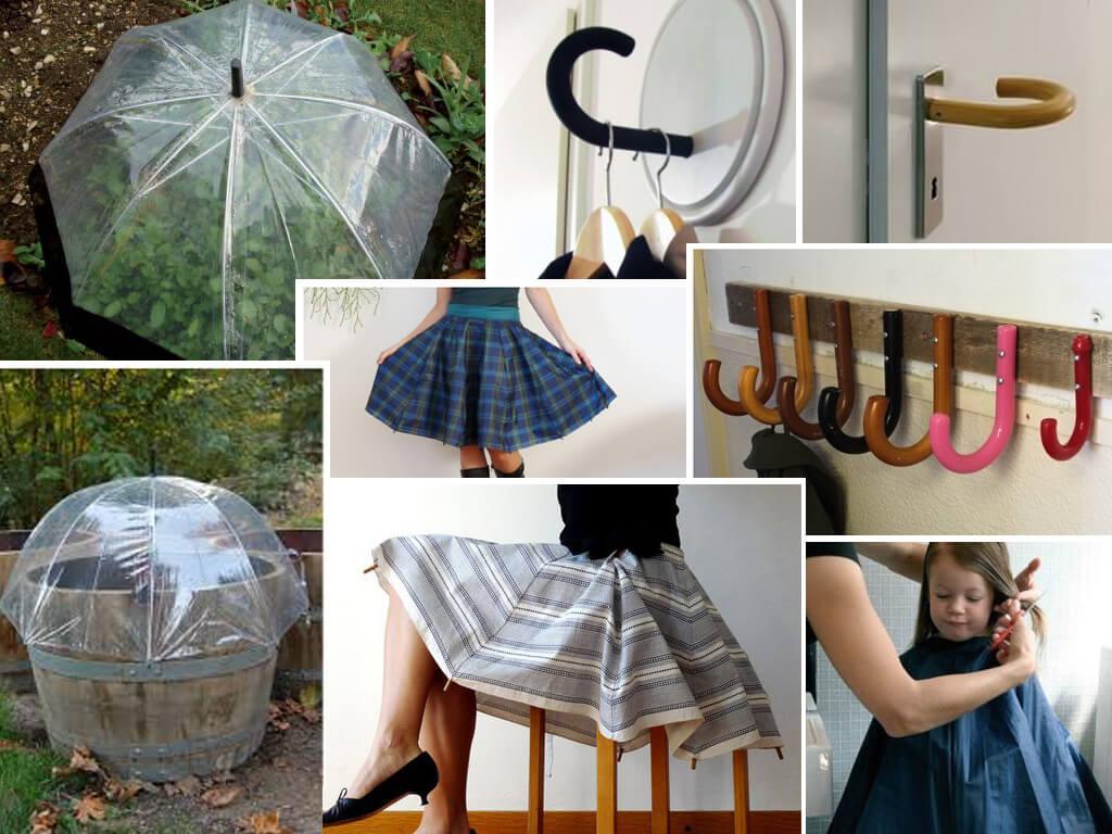 Парник, юбка, парикмахерская накидка - и это еще не все варианты использования старого зонта