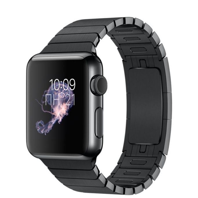 Apple Watch с корпусом и браслетом из нержавеющей стали цвета «черный космос» 