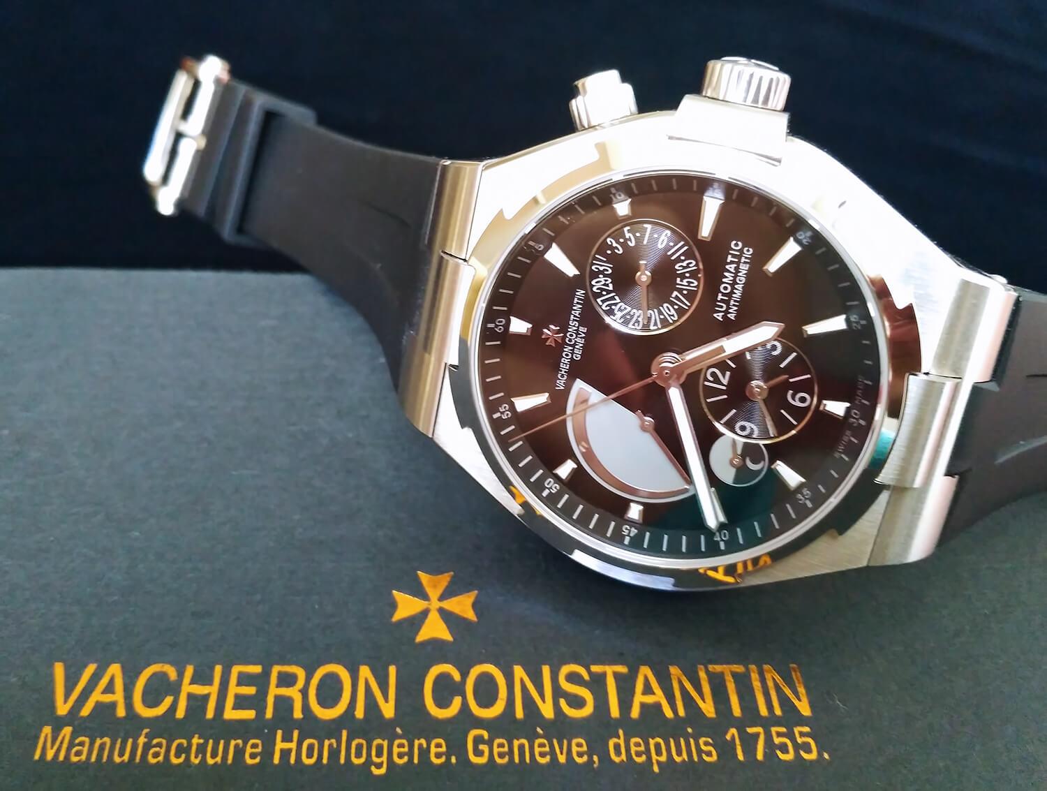 Реплика швейцарских мужских часов Vacheron Constantin Overseas Dual Time