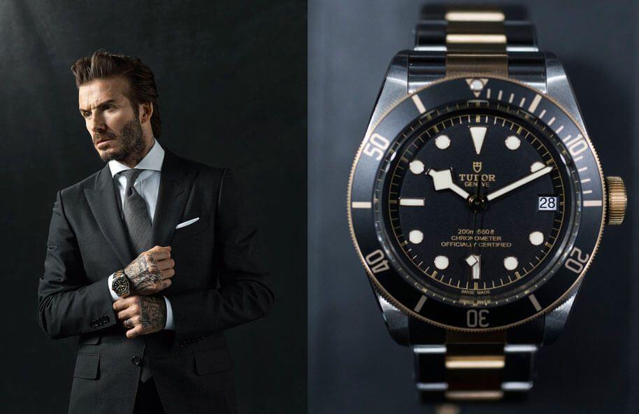 Дэвид Бэкхем и его часы Tudor Black Bay Steel & Gold