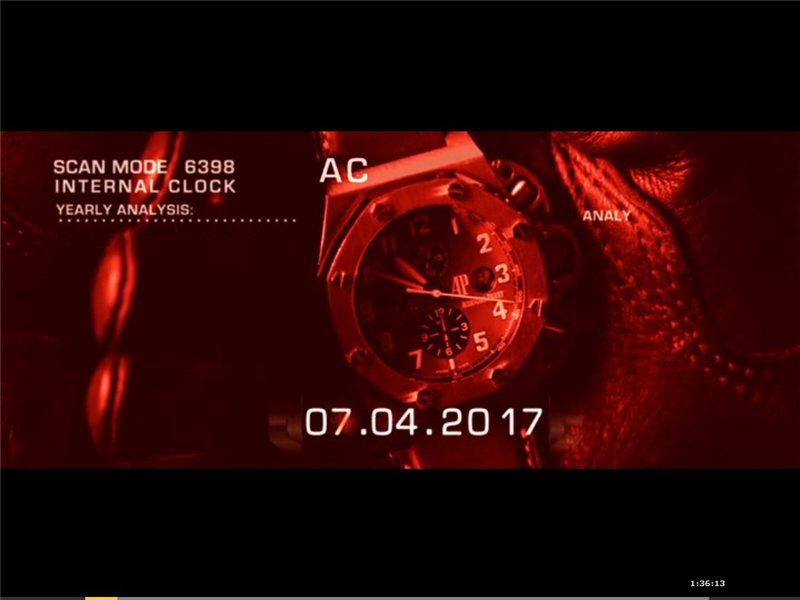 Терминатор-3: Восстание машин (2003г.): Часы Арнольда Шварценеггера Royal Oak Offshore T3 Chronograph от Audemars Piguet