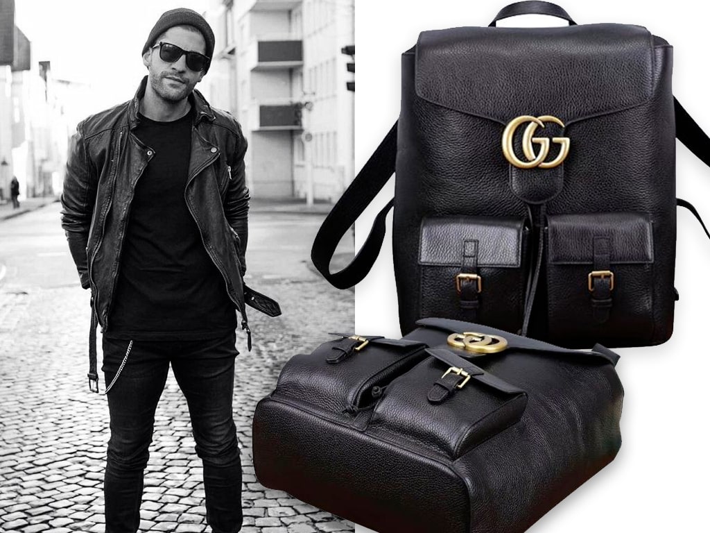 Черный рюкзак Gucci