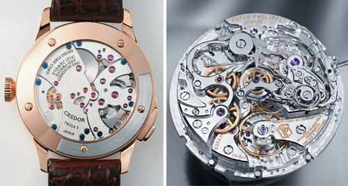Японский механизм часов Seiko за полмиллиона долларов и Швейцарский часовой механизм Patek Philippe