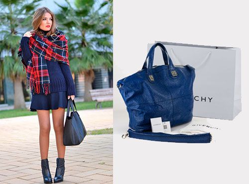 Женская синяя сумка от Givenchy 
